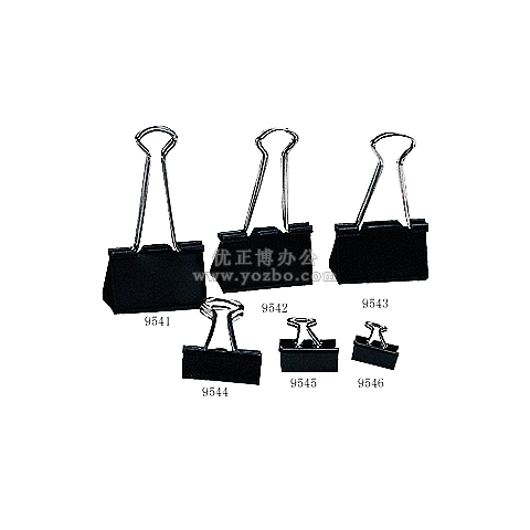 得力黑色長(zhǎng)尾票夾15/19/25/32/41/51mm（紙盒）