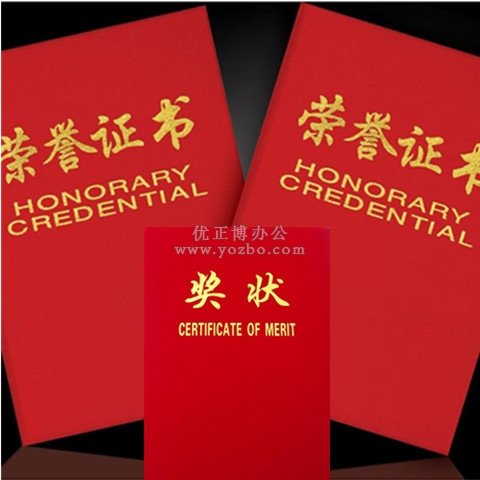 獎(jiǎng)狀 99 絨面壓金
