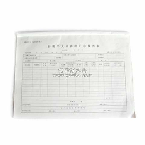 立信 扣繳個(gè)人所得稅匯總報(bào)告表 A3/50頁(yè)
