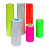 單排 熒光彩色打價(jià)紙 標(biāo)價(jià)紙 打碼紙 MX5500專(zhuān)用