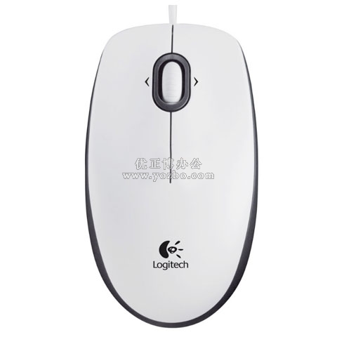 羅技（Logitech） 有線光電鼠標(biāo) M100白色
