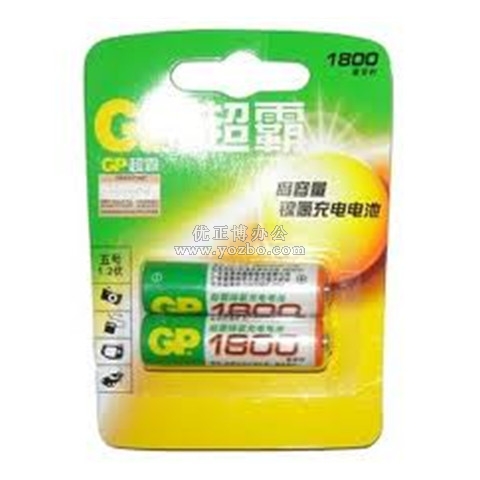 GP超霸充電電池(兩粒裝) 1800MA 5號(hào) 2粒/排